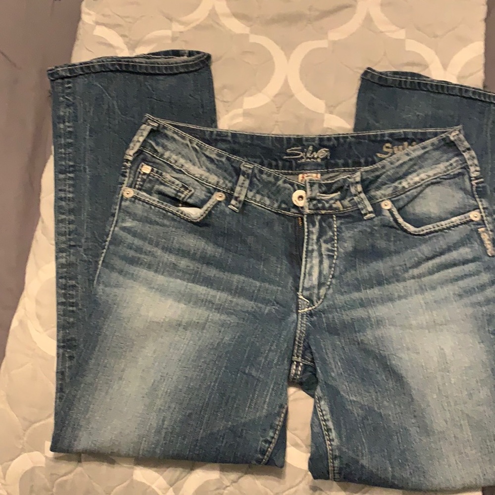 Silver blue jeans